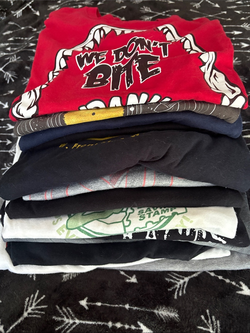 Men’s tee shirts lot of 13 shirts SZ L-XL Record Stores EXC SHAPE